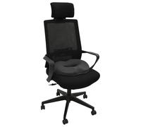 vidaXL Almohada para el Asiento Gris Oscuro 42 x 36,5 x 8 cm, Cojín de Sala, Almohadilla ergonómica, Funda removible, Soporte Elegante, Comodidad portátil, Uso en Invierno