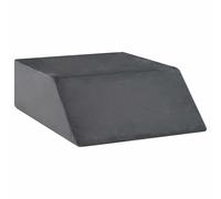 vidaXL Almohada para Piernas Liso Gris 63 x 52 x 19 cm, Cojín para la Cama, Moderno y con Fundas Removibles, Almohada para Alinear la Columna, Alivia Dolores