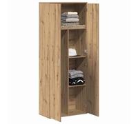 vidaXL Alto Artesanal de Roble 70X35X180 cm Madera Elaborada Armario de Almacenamiento Contemporáneo para Sala de Estar, Dormitorio y Oficina Soluciones Interiores Organizador Unidad Elegante para el