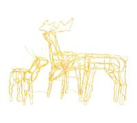 vidaXL Alumbrado de Navidad con Renos 3 Piezase 229 LED Decoración Jardín Aire Libre Adornos Festivos Navideño Iluminados Pie de Cuerda Vacaciones