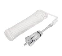 vidaXL Ancla Plegable con Cuerda Hierro maleable Plateado 1,5 kg