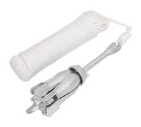 vidaXL Ancla Plegable Cuerda Hierro Fundido galvanizado Plata 4 kg