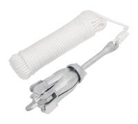 vidaXL Ancla Plegable Cuerda Hierro Fundido galvanizado Plata 6 kg