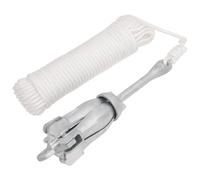 vidaXL Ancla plegable con cuerda, hierro fundido galvanizado, plata 8 kg