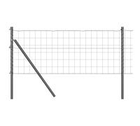 vidaXL Cerca Euro de con 7 postes, mide 0.6 x 10m, hecha de acero galvanizado gris. Es una cerca de privacidad resistente a los UV y muy duradera, ideal para delimitar tu jardín o para montar panele