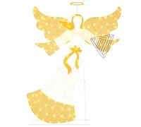 vidaXL Ángulo Iluminado Cálido 116 x 29 x 158.5 cm Poliéster, Luz Moderna para Sala, Decorativa con USB, Figura navideña, Adorno LED, decoración Invernal para Las Fiestas