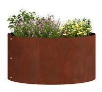 vidaXL Anillo para Maceta 5 pcs Marrón 40 x 40 x 20 cm, Jardín y Terraza, Maceta Redonda de Acero Resistente, Decoración Moderna, Accesorios Contemporáneos al Aire Libre
