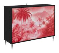 vidaXL Aparador Aachen Roble Negro 102 x 33 x 76 cm, Mueble de Almacenamiento para Sala y Comedor, aparador Rectangular, solución Moderna y Amplia para el hogar