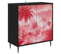 vidaXL Aparador Aachen Roble Negro 69 x 33 x 76 cm, Aparador Rectangular Moderno, Unidad de Almacenamiento Elegante para Sala y Comedor, solución Funcional para el hogar