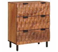 vidaXL Aparador Acabado de Acacia Marrón 60 x 33,5 x 75 cm, Aparador Rectangular Moderno de Madera de Mango, Unidad de Almacenamiento Elegante, Mueble Funcional, Gabinete Contemporáneo para Comedor
