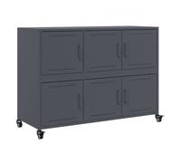 vidaXL Aparador Acero Gris Antracita 100,5x39x72 cm, Armario, Armario de Almacenamiento, aparador de Sala de Estar, Armario aparador