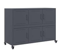 Vidaxl aparador acero gris antracita 100,5x39x72 cm