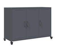 vidaXL Aparador Acero Gris Antracita 100,5x39x72 cm, Armario, Armario de Almacenamiento, aparador de Sala de Estar, Armario aparador
