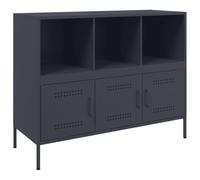vidaXL Aparador armario auxiliar de acero gris antracita 100,5x39x79 cm