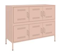 vidaXL Aparador Acero Rosa 100,5x39x79 cm, Armario Auxiliar, Mueble de almacenaje de Cocina, Armario de Pasillo, aparador de Comedor