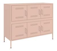 vidaXL Aparador Acero Rosa 100,5x39x79 cm, Armario Auxiliar, Mueble de almacenaje de Cocina, Armario de Pasillo, aparador de Comedor