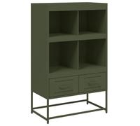vidaXL Aparador Acero Verde Oliva 68,5x39 x111,5 cm, Armario Auxiliar, Mueble de almacenaje de Cocina, Armario de Pasillo, aparador de Comedor