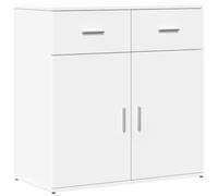 vidaXL Aparador, Alacena Alta con Almacenamiento, Armario Auxiliar de Buffet, Mueble para Salón Cocina Pasillo, Madera de Ingeniería Blanco