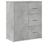 vidaXL Aparador, Alacena Alta con Almacenamiento, Armario Auxiliar de Buffet, Mueble para Salón Cocina Pasillo, Madera de Ingeniería Gris Hormigón