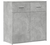 vidaXL Aparador, Alacena Alta con Almacenamiento, Armario Auxiliar de Buffet, Mueble para Salón Cocina Pasillo, Madera de Ingeniería Gris Hormigón