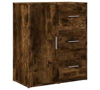 vidaXL Aparador, Alacena Alta con Almacenamiento, Armario Auxiliar de Buffet, Mueble para Salón Cocina Pasillo, Madera de Ingeniería Roble Ahumado