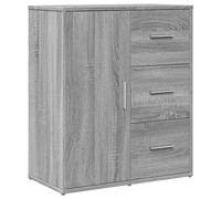 vidaXL Aparador, Alacena Alta con Almacenamiento, Armario Auxiliar de Buffet, Mueble para Salón Cocina Pasillo, Madera de Ingeniería Gris Sonoma