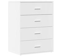 vidaXL Aparador, Alacena Alta con Almacenamiento, Armario Auxiliar de Buffet, Mueble para Salón Cocina Pasillo, Madera de Ingeniería Blanco