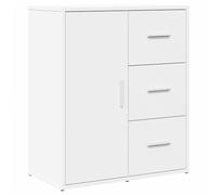 vidaXL Aparador, Alacena Alta con Almacenamiento, Armario Auxiliar de Buffet, Mueble para Salón Cocina Pasillo, Madera de Ingeniería Blanco