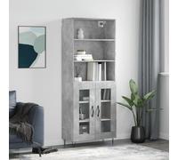 vidaXL Aparador , Alacena Auxiliar Decorativa con Almacenaje, Armario Consola de Buffet, Mueble para Salón, Madera Contrachapada Hormigón