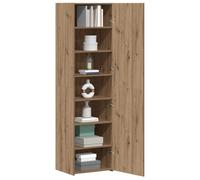 vidaXL Armario Alto Artisan en Roble con 5 estantes y 2 Puertas para la Sala de Estar y el Comedor. Mueble sólido y Moderno de 50 x 42.5 x 185 cm, una solución Multifuncional. Mesa Buffet de Madera