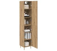 vidaXL Aparador Alto 2 pcs Roble Artesanal Madera de ingeniería, Amplio Almacenamiento, Armario versátil, Vitrina Moderna para Sala, diseño Funcional y Rectangular