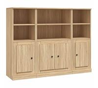 vidaXL Aparador Alto 3 Piezas Madera contrachapada Roble Sonoma