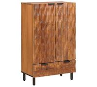 vidaXL Aparador Alto Acabado de Acacia Marrón 60 x 33,5 x 100 cm, Comedor, Rectangular, Moderno, Duradero, Diseño Elegante, Versátil, Ahorro de Espacio, Estiloso, Asientos Cómodos, Tejidos de Calidad