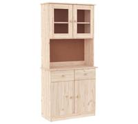 vidaXL Aparador Alto Alta Madera Maciza de Pino 77x35x165 cm