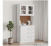vidaxl Aparador alto ALTA madera maciza de pino blanco 77x35x165 cm