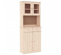 vidaXL Aparador alto de madera maciza de pino 77x35x188 cm