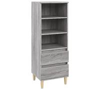 vidaXL Aparador Alto Armario Mueble Cajones Alacena Cómoda Almacenamiento Salón Sala de Estar Dormitorio Casa Madera Contrachapada Gris Sonoma