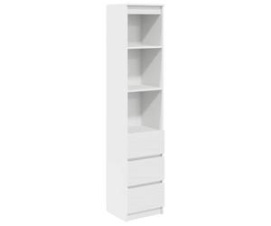vidaXL Aparador Alto Blanco 37,5x35x180 cm Madera de ingeniería