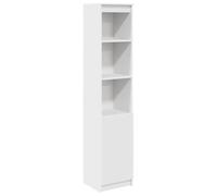 vidaXL Aparador Alto Blanco 37,5x35x180 cm Madera de ingeniería, Armario, Armario Auxiliar, Armario de almacenaje Alto, Armario de almacenaje