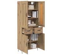 vidaXL Alacena Roble Artesanal 69,5 x 34 x 180 cm Madera contrachapada, Comedor, Mueble Rectangular Elegante, Almacenamiento Práctico, Organizador Multifuncional