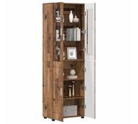 vidaXL Aparador Alto con Estante Florin Madera Vieja 60 x 35 x 182 cm, Armario de Madera Rectangular, Almacenamiento Ideal para Hogar, Oficina, Diseño Moderno para Tu Espacio