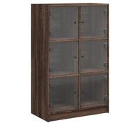 vidaXL Aparador Alto con Puertas Madera Roble marrón 68x37x109 cm, aparador Alto, Armario Auxiliar, Armario Alto, aparadores Altos