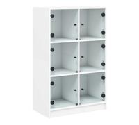 Vidaxl aparador alto con puertas madera ingeniería blanco 68x37x109 cm