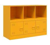 vidaXL Aparador de Acero Amarillo Mostaza 99x39x73 cm, Armario, Armario de Almacenamiento, aparador Alto, Armario aparador, Armario Alto