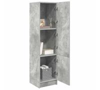 vidaXL Mueble Alto Gris hormigón 31.5 x 32 x 124 cm, Elegante Vitrina de Comedor, maderita Rectangular, Amable y Funcional, con Espacio Amplio para tu hogar.