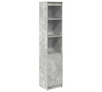 vidaXL Aparador Alto Gris hormigón 37,5x35x180 cm Madera de ingeniería