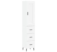 vidaXL Aparador Alto Madera contrachapada Blanco 34,5x34x180 cm
