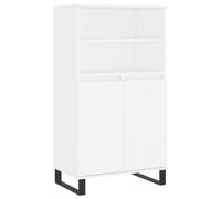 vidaXL Aparador Alto Madera contrachapada Blanco 60x36x110 cm
