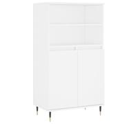 vidaXL Aparador Alto Madera contrachapada Blanco 60x36x110 cm