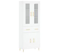 vidaXL Aparador Alto Madera contrachapada Blanco 69,5x34x180 cm